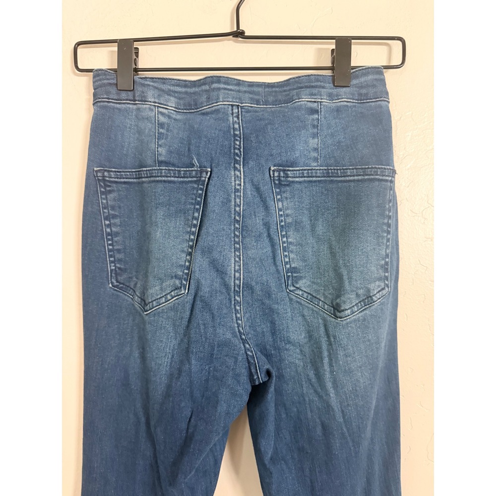 Free People We The Free Just Float On Flare Jeans Blue High Rise Bell Bottom 26 - Picture 9 of 9
